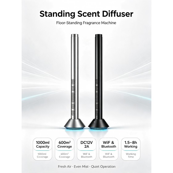 Floor Standing Scent Diffuser WiFi Bluetooth Commercial Aroma Diffuser with Speaker